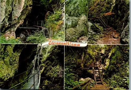 47051 - Niederösterreich - Steinwandklamm , Klamm Eingang , Lange Brücke , Mehrbildkarte - gelaufen 1986