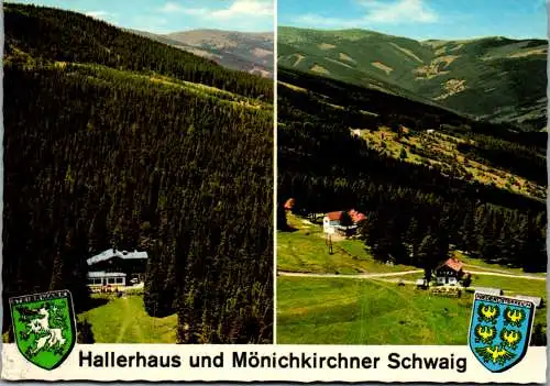 47077 - Niederösterreich - Mönichkirchen , am Wechsel , Hallerhaus , Mönichkirchner Schwaig - gelaufen 1986