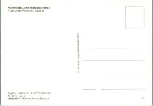 47080 - Niederösterreich - Mönichkirchen , am Wechsel , Panorama - nicht gelaufen