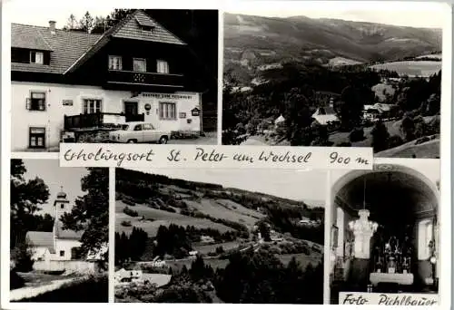 47107 - Niederösterreich - St. Peter am Wechsel , Gasthof zum Peterwirt , Mehrbildkarte - gelaufen
