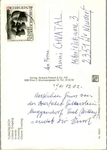 47124 - Niederösterreich - Kleinzell , Türkenloch , Mehrbildkarte - gelaufen 1981