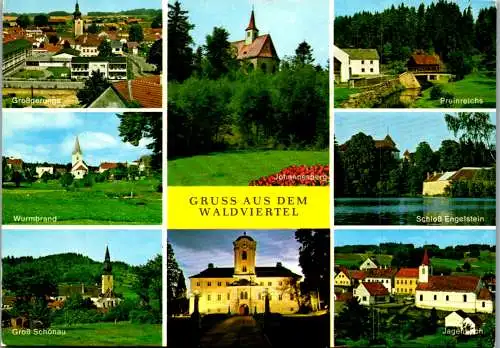 47136 - Niederösterreich - Waldviertel , Großgerungs , Wurmbrand , Preinreichs , Jagenbach , Mehrbildkarte - gel. 1986