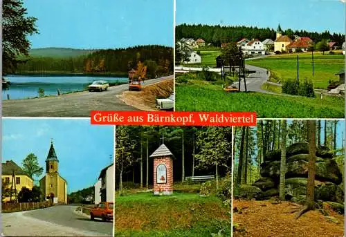 47147 - Niederösterreich - Bärnkopf , Waldviertel , Schlesinger Teich , Opferstein , Mehrbildkarte - gelaufen 1982