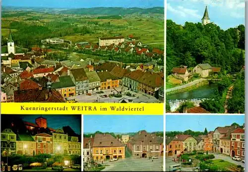 47154 - Niederösterreich - Weitra , Kuenringerstadt im Waldviertel , Mehrbildkarte - gelaufen 1989