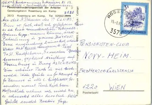 47234 - Niederösterreich - Rosenburg am Kamp , Genesungsheim der PVA Arbeiter - gelaufen 1982