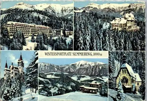 47250 - Niederösterreich - Semmering , Hotel Panhans , Südbahnhotel , Silbererschlössl , Liechtensteinhaus - 1960