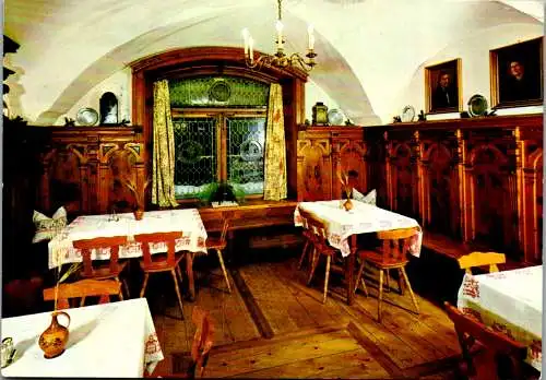 47270 - Tirol - Mayrhofen , Hotel Neuhaus , Altes Zirbenstüberl , Bes. Josef Moigg - gelaufen 1966