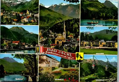 47302 - Oberösterreich - Bad Ischl , mit Ziemnitz , Esplanade , Nussensee , Mehrbildkarte - gelaufen 1973