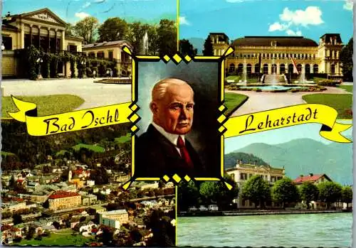 47314 - Oberösterreich - Bad Ischl , Leharstadt , Kurhaus und Park , Lehar-Villa , Kaiser Villa , Mehrbildkarte - 1977