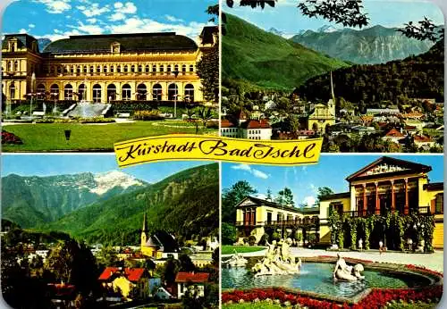 47318 - Oberösterreich - Bad Ischl , Kurhaus , Hoher Dachstein , Bad Ischl gegen Zimnitz , Mehrbildkarte - gelaufen 1980