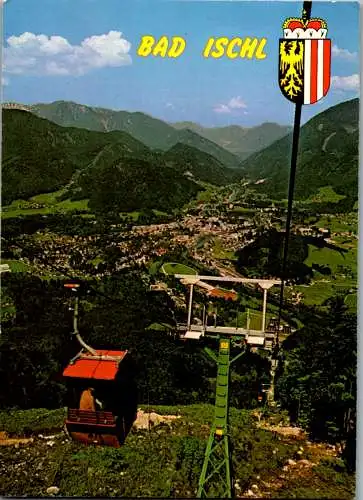 47324 - Oberösterreich - Bad Ischl , Blivk von der Katrin , Salzkammergut , Seilbahn , Gondel - gelaufen 1982