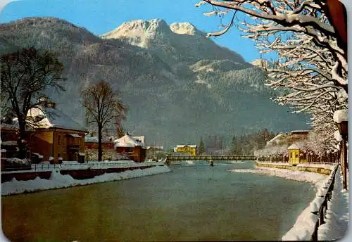 47330 - Oberösterreich - Bad Ischl , Winter , Winterzauber am Traunufer , Katrin Alpe - gelaufen 1982