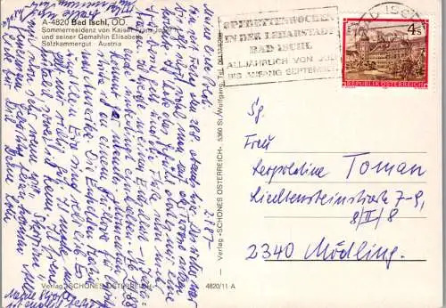 47332 - Oberösterreich - Bad Ischl , Kaiservilla , Sommerresidenz des Kaisers - gelaufen 1987