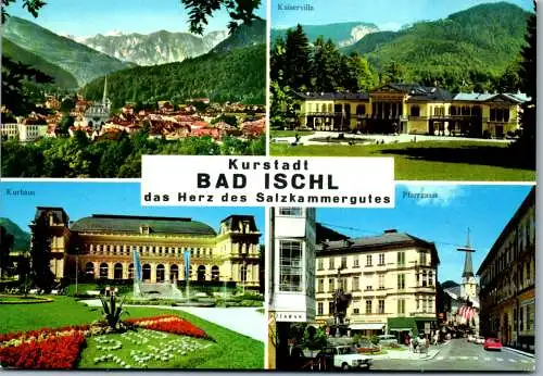 47333 - Oberösterreich - Bad Ischl , Kurhaus , Pfarrgasse , Kaiservilla , Mehrbildkarte - gelaufen 1968