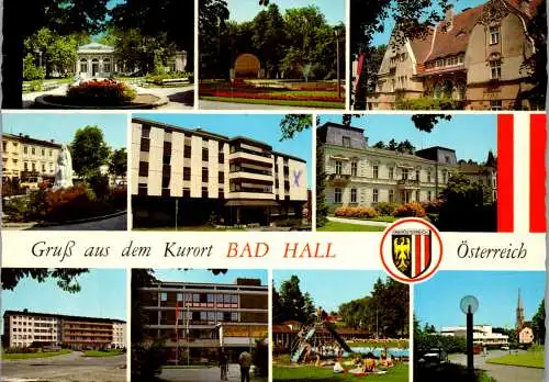 47354 - Oberösterreich - Bad Hall , Mehrbildkarte , Freibad - gelaufen