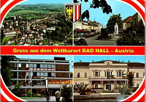 47362 - Oberösterreich - Bad Hall , Tassilo Brunnen , Hauptplatz , Kurhaus - nicht gelaufen