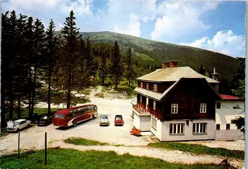 47377 - Steiermark - Steinhaus am Semmering , Pfaffensattel , M. Grundbichler's Gasthaus , Bus - nicht gelaufen
