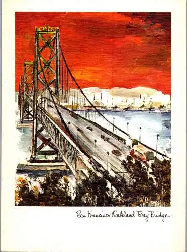 47413 - USA - San Francisco , Bay Bridge looking west from Yerba Buena Island - nicht gelaufen