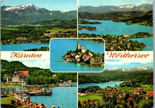 47427 - Kärnten - Wörther See , Velden , Reifnitz , Pörtschach , Krumpendorf , Mehrbildkarte - gelaufen