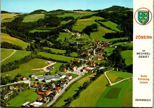 47430 - Niederösterreich - Zöbern , Panorama , Wechsel , l. beschädigt , Nachgebühr Stempel - gelaufen 1976