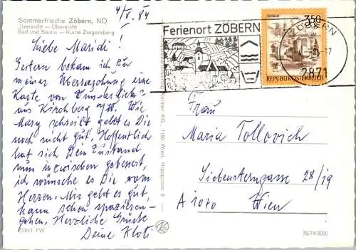 47433 - Niederösterreich - Zöbern , Mehrbildkarte - gelaufen 1984