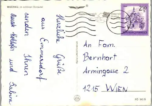 47442 - Niederösterreich - Wachau , Stift Melk , Wachauerin , Tracht , Maria Taferl , Aggstein - gelaufen