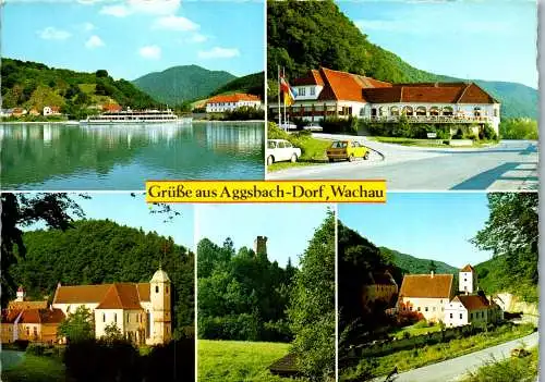 47443 - Niederösterreich - Aggsbach Dorf , Donaublick , Park Hotel , Karthäuserkirche , Ruine Wolfstein , Karthause