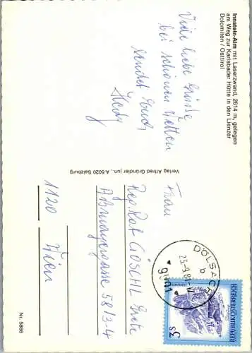 47468 - Tirol - Lienz , Innstein Alm mit Laserzwand - gelaufen 1981