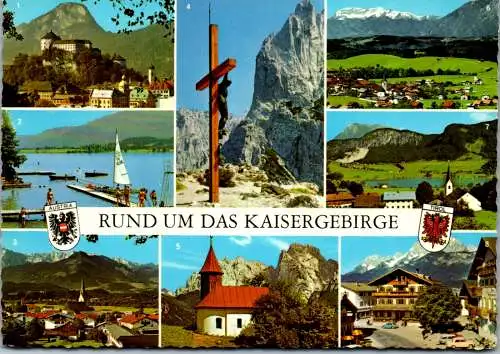 47476 - Tirol - Kaisergebirge , Kufstein , Walchsee , Kössen , Strisenjoch , Bad Häring , St. Johann - gelaufen 1984