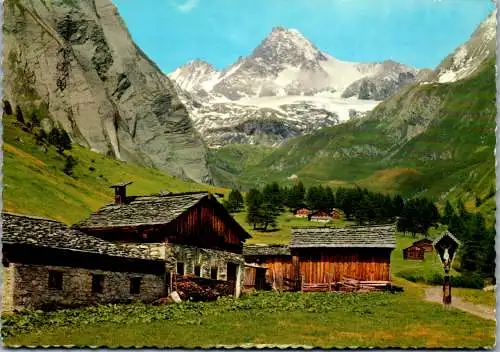 47516 - Tirol - Kals , Ködnitztal gegen Großglockner , Lucknerhaus - gelaufen 1969