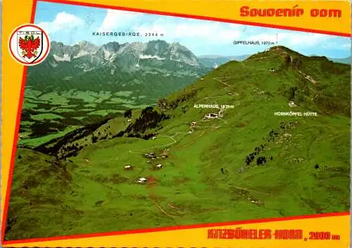 47538 - Tirol - Kitzbühel , Gipfelhaus , Alpenhaus , Hornköpfelhütte - gelaufen 1977