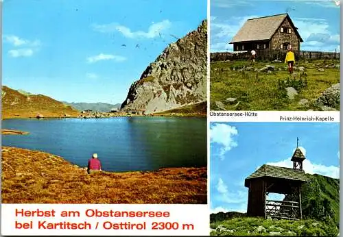47544 - Tirol - Kartitsch , Herbst am Obstansersee , Obstanserseehütte , Prinz Heinrich Kapelle - gelaufen 1972