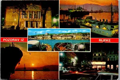 47602 - Kroatien - Rijeka , Pozdrav iz Rijeke , Mehrbildkarte - gelaufen 1973