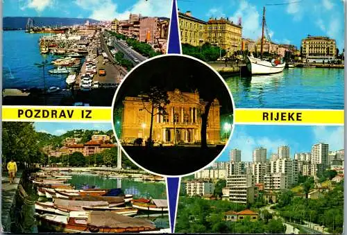 47604 - Kroatien - Rijeka , Pozdrav iz Rijeke , Mehrbildkarte - gelaufen 1982