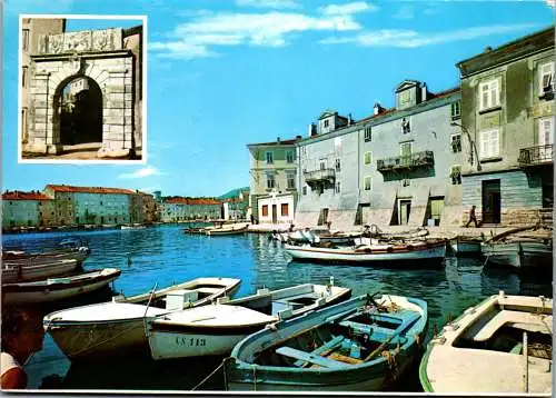 47615 - Kroatien - Cres , Hafen , Boot , Ansicht - gelaufen 1979