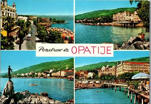 47654 - Kroatien - Opatija , Pozdrav iz Opatije , Mehrbildkarte - gelaufen 1968