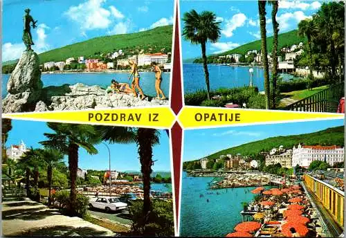 47658 - Kroatien - Opatija , Mehrbildkarte - gelaufen 1982