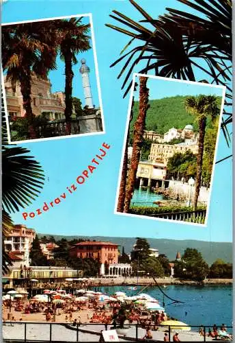 47662 - Kroatien - Opatija , Panorama , Mehrbildkarte - gelaufen 1984