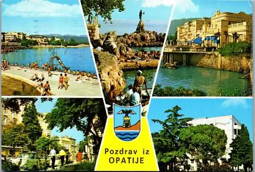 47668 - Kroatien - Opatija , Pozdrav iz Opatije , Mehrbildkarte - gelaufen 1988