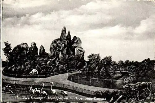 47674 - Deutschland - Hamburg , Stellingen , Felsenpartie in Hagenbecks Tierpark - nicht gelaufen