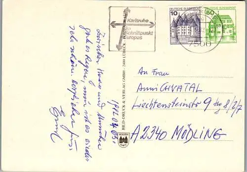 47718 - Deutschland - Ettlingen , Panorama , Mehrbildkarte - gelaufen 1982