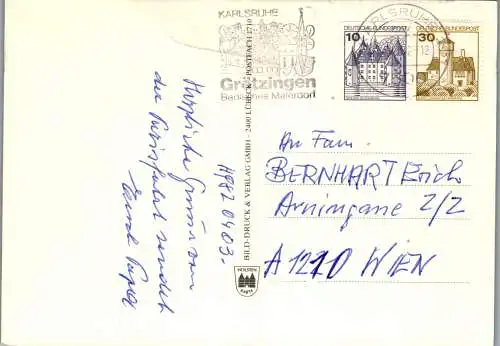 47719 - Deutschland - Ettlingen , Mehrbildkarte - gelaufen 1982