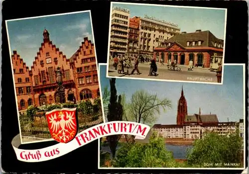 47725 - Deutschland - Frankfurt a. Main , Hauptwache , Römer , Dom mit Mainkai - gelaufen