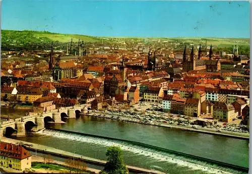 47739 - Deutschland - Würzburg , Blick von der Feste Marienberg  - gelaufen 1977