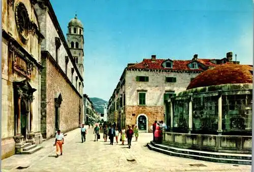 47753 - Kroatien - Dubrovnik , Placa s Onofrijevom cesmom - gelaufen 1966