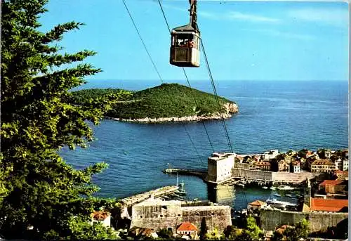 47754 - Kroatien - Dubrovnik , Pogled na Lokrum - gelaufen