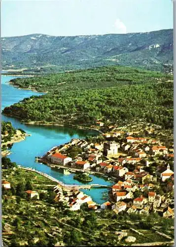 47768 - Kroatien - Vrboska , Hvar , Panorama - gelaufen 1969