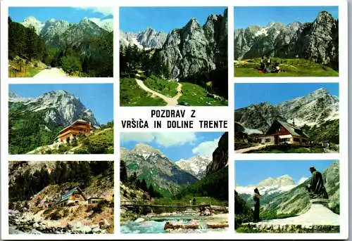 47769 - Slowenien - Vrsic , Pozdrav z Vrsica in Doline Trente , Mehrbildkarte - gelaufen 1967