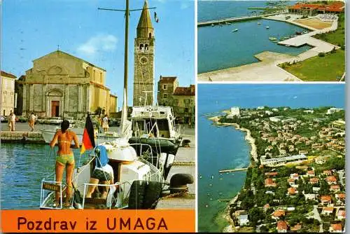 47777 - Kroatien - Umag , Mehrbildkarte - gelaufen 1984