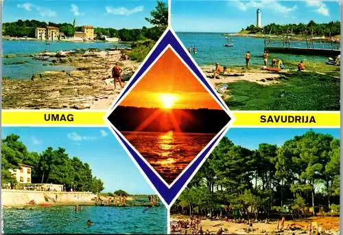 47784 - Kroatien - Umag , Savudrija , Mehrbildkarte - gelaufen 1979